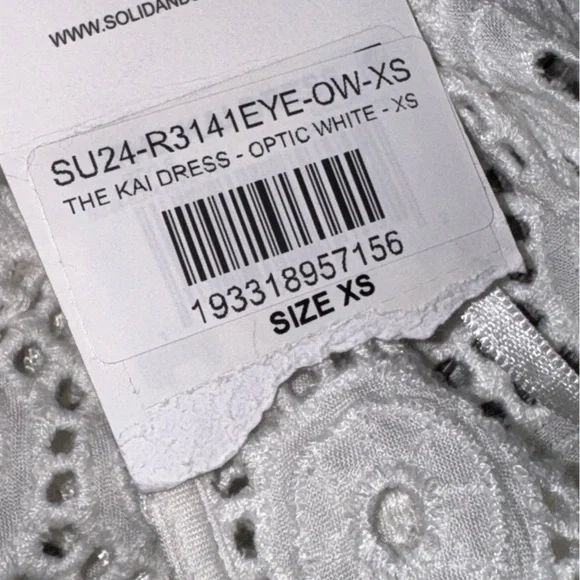 NWT Solid & Striped x REVOLVE Kai white Brule Leaf Eyelet maxi dress size xsmall - Picture 10 of 14